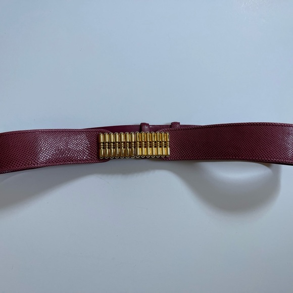 Vintage Judith Leiber Purple Plum Gold Bullet Design Art Deco - Picture 9 of 10